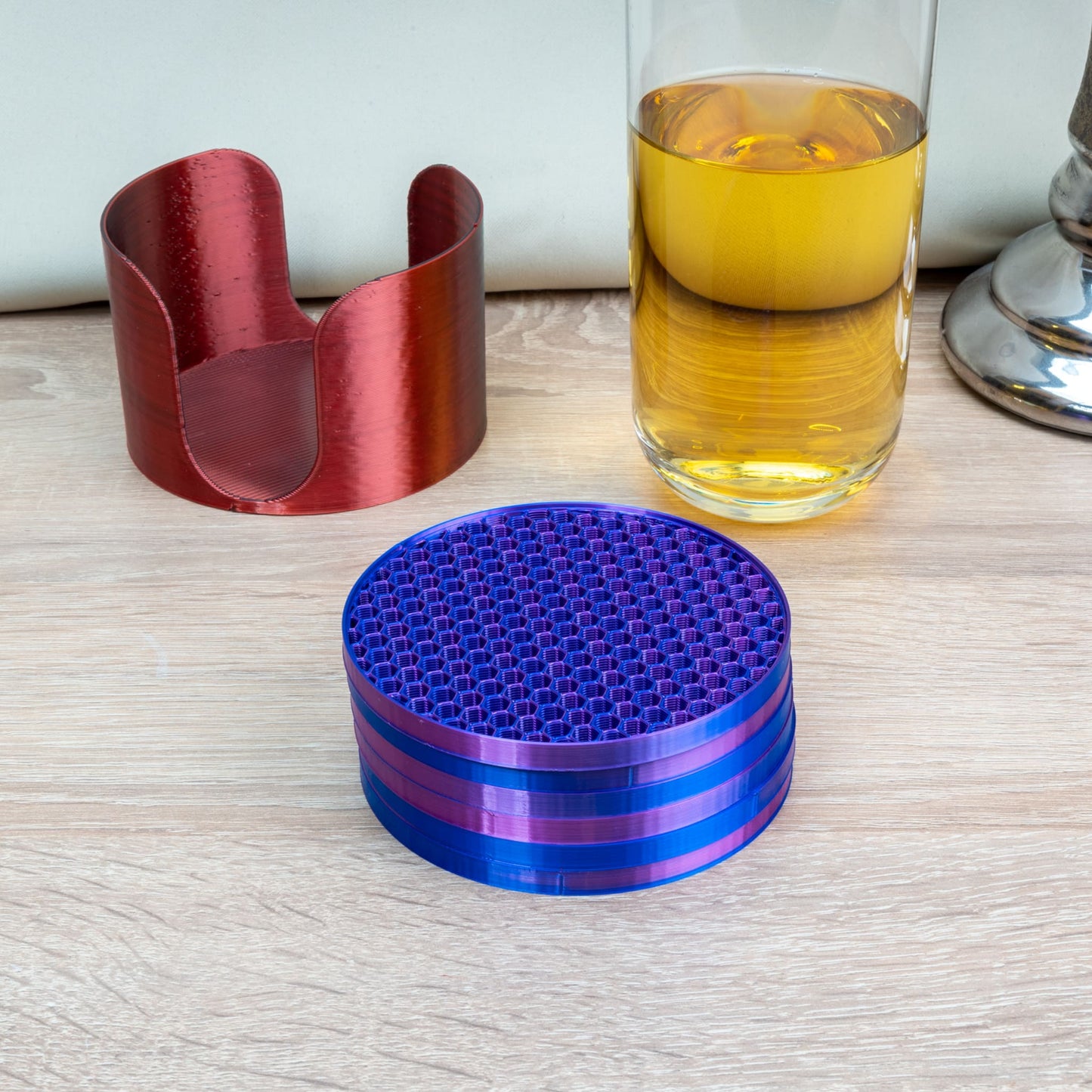 Untersetzer mit Metallic Effekt