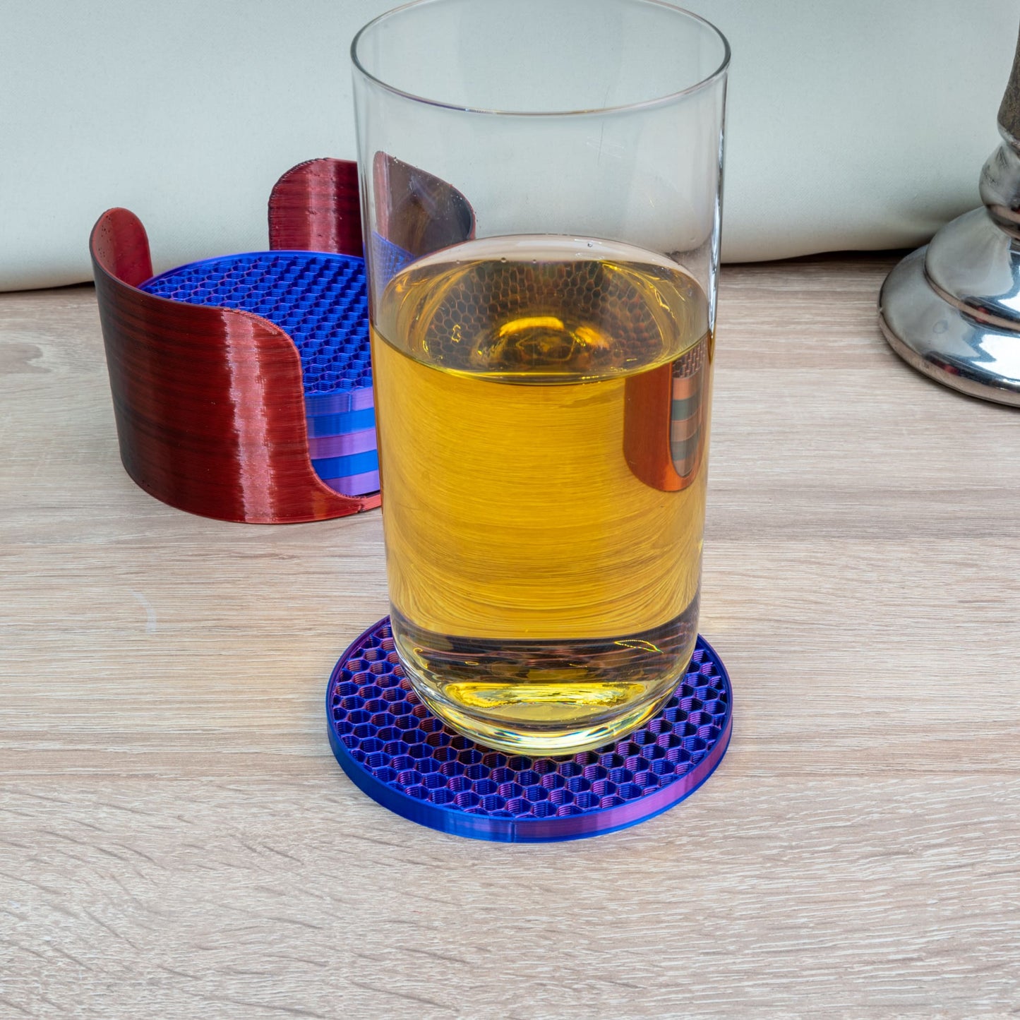 Untersetzer mit Metallic Effekt